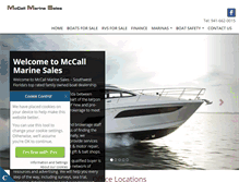 Tablet Screenshot of mccallmarinesales.com